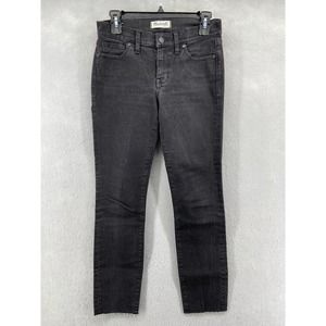 Madewell Jeans‎ Women's Sz 27 Black Skinny Skinny Dark Wash Mid Rise Denim